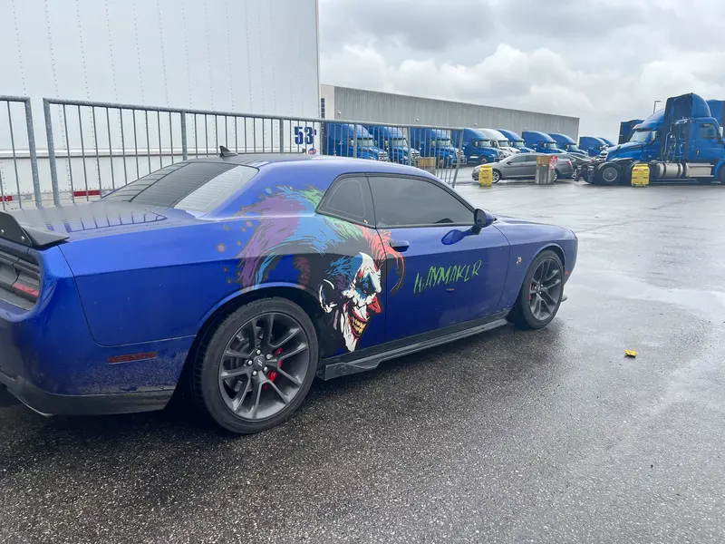 Challenger Custom Art Wrap on Dodge Challenger R/T Scat Pack