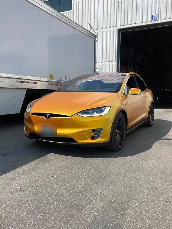 Gold Tesla Model X Colour Change on Tesla Model X
